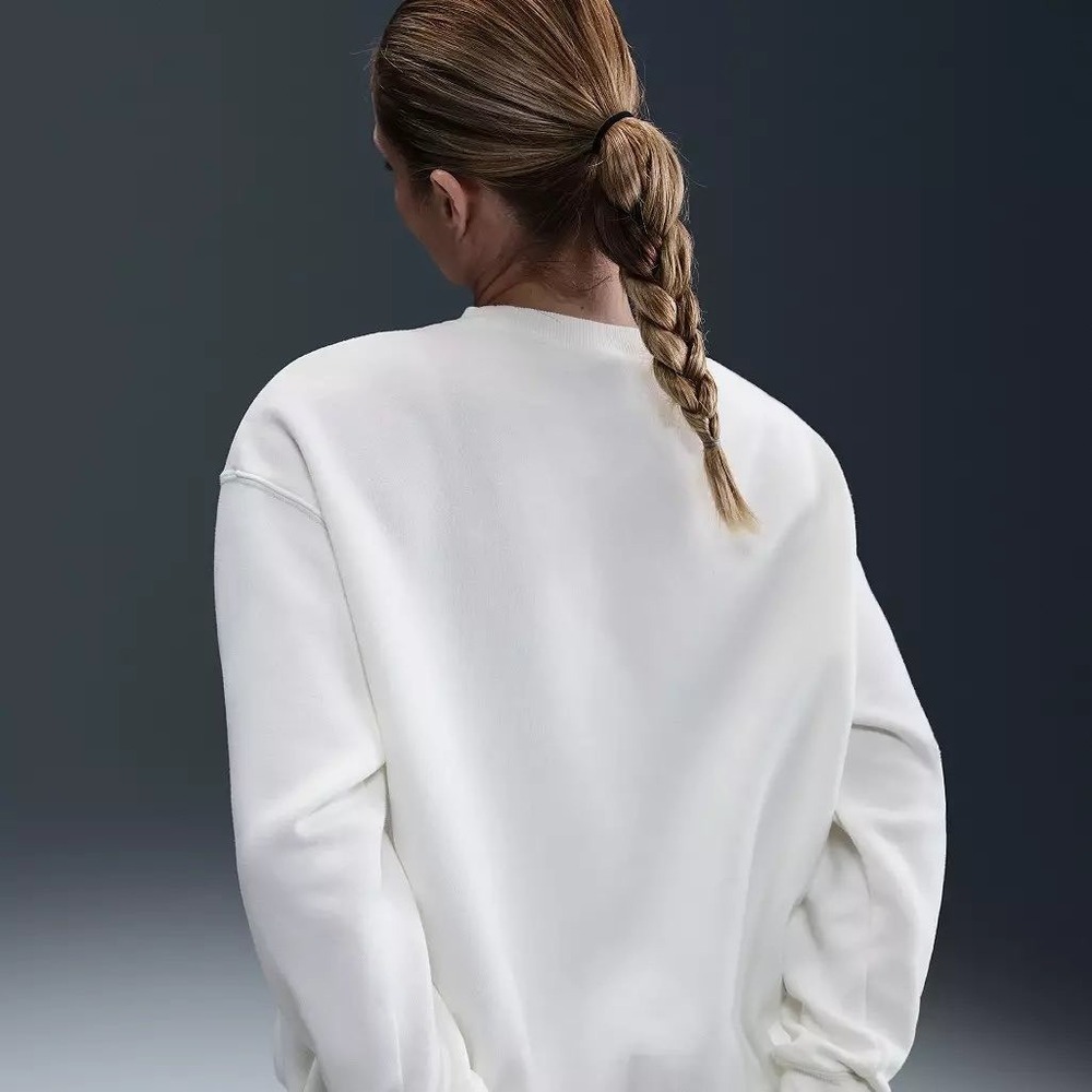 Nike Phoenix Fleece Over-Oversized Crewneck Sweatshirt Sail White Medium - Picture 5 of 9
